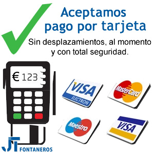 Pago por tarjeta sus averias de fontaneria en Las Palmas